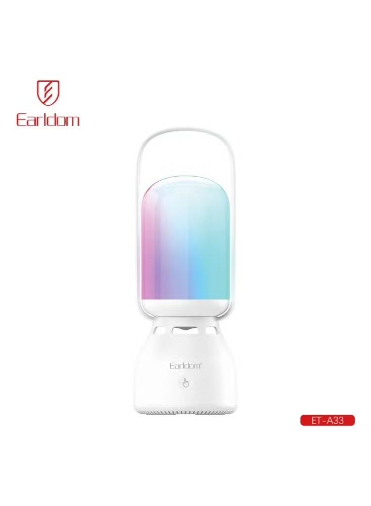Earldom ET-A33 LED Camping Light Bluetooth Speaker – Colorful RGB Lamp, Multi-Mode Illumination, USB Rechargeable, Portable Music & Light for Outdoor, Home, and Travel - Image 1